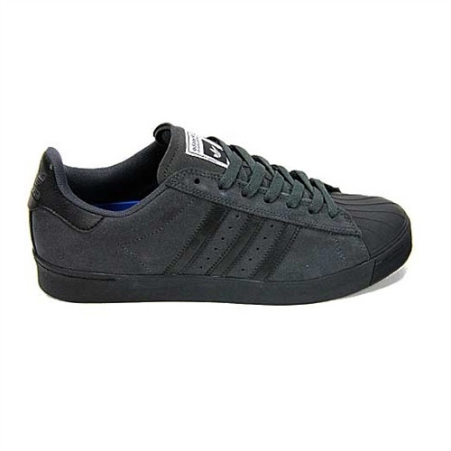 Adidas Superstar Vulc ADV Shell Toe Shoes Dark Grey Black