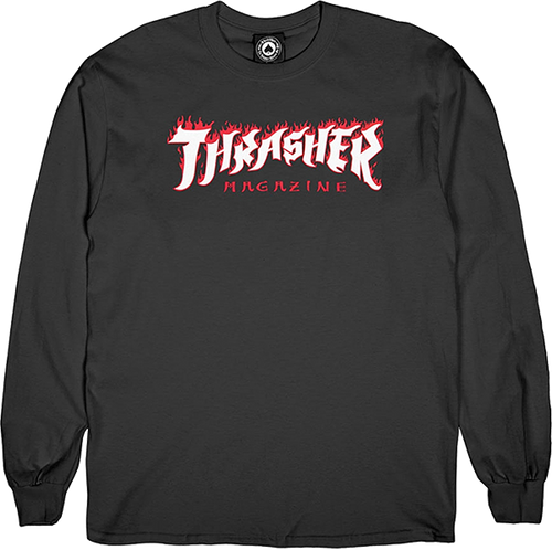 THRASHER POSSESSED LOGO LS MEDIUM BLACK