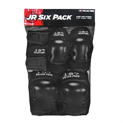 187 Jr Six Pack Pads Black