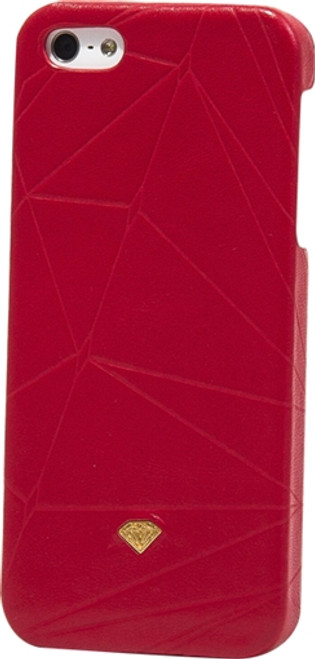 DIAMOND IPHONE5 SLIDER CASE-LEATHER RED