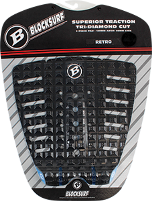 BLOCK SURF RETRO TAILPAD BLK/BLUE