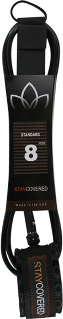 STAY COVERED DELUXE 8' Surf Leash BLACK