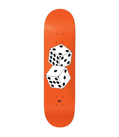 Call Me 917 Orange Dice Skateboard Deck Orange 8.25