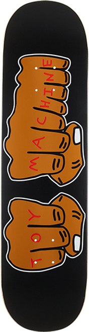 TOY MACHINE FISTS NEW SKATE DECK-8.5 BLACK