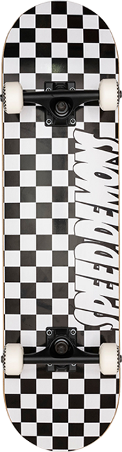 SPEED DEMONS CHECKERS SKATEBOARD COMPLETE 7.0 BLK/WHT
