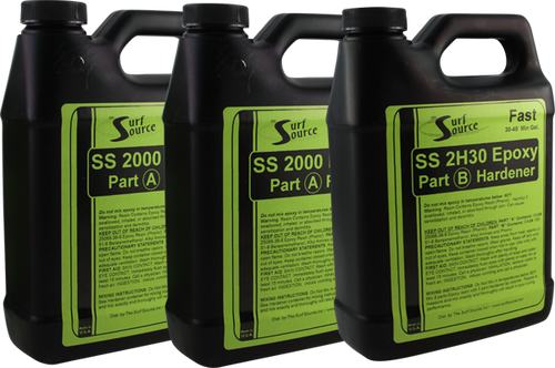 SURF SOURCE S.S. EPOXY 96oz SET/2x32oz resin 1x32oz hardener
