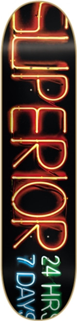 SUPERIOR 24/7 SKATEBOARD DECK -8.0 BLK/RED