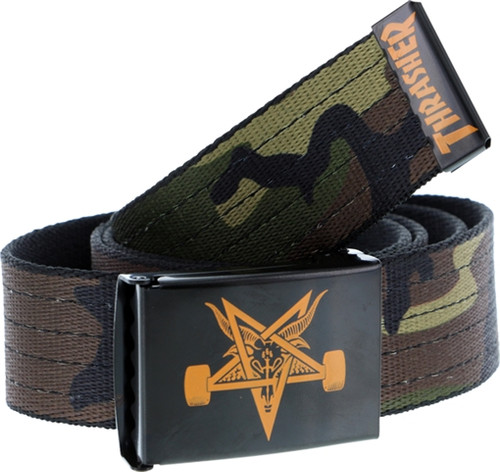 THRASHER SKATEGOAT WEB BELT CAMO
