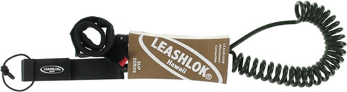 LEASHLOK SUP COIL 12' LEASH BLK/BLK 8mm