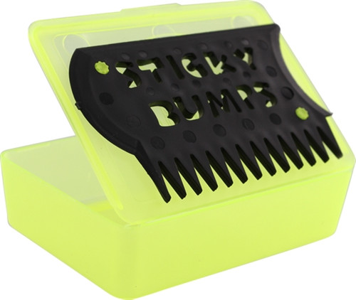 STICKY BUMPS WAX BOX & COMB CLEAR YEL BLACK