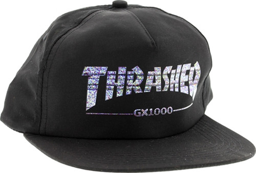 THRASHER GX1000 HAT ADJ SNAPBACK-BLACK