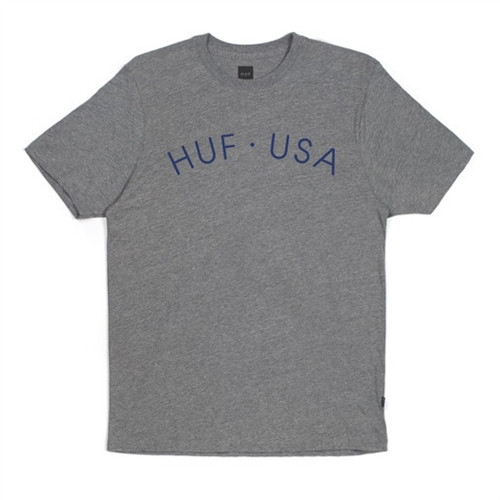 Huf USA Mens T Shirt Gray