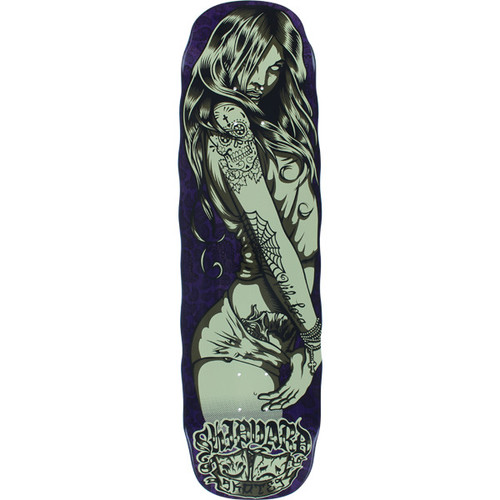 Shipyard La Chica Skate Deck Black Grey 8.75 w/ Grip