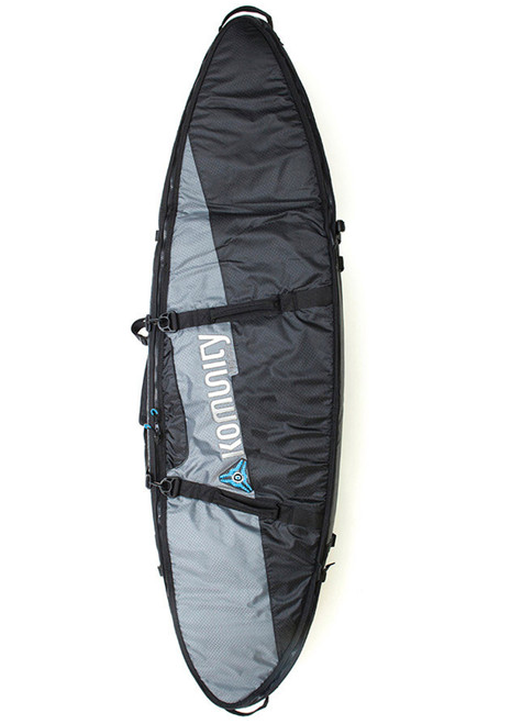 Komunity Double Traveler Surfboard Bag Grey Black 6foot