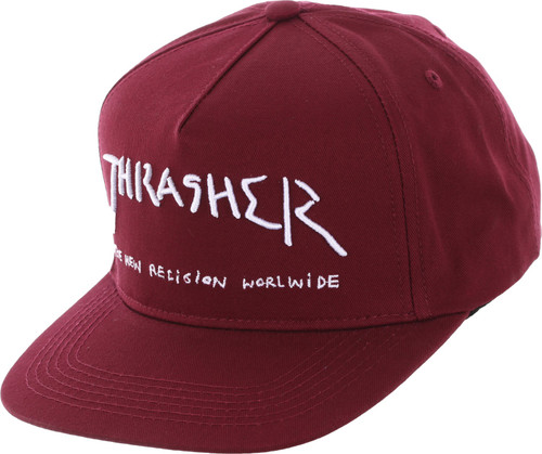 Thrasher New Religion Hat Maroon Snapback