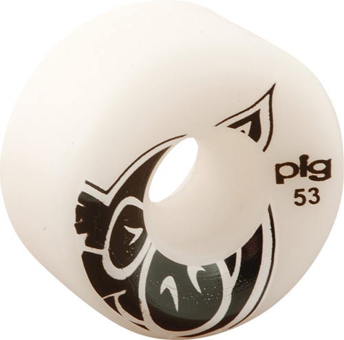 PIG HEAD CONICAL 53mm WHITE WHEELS SET