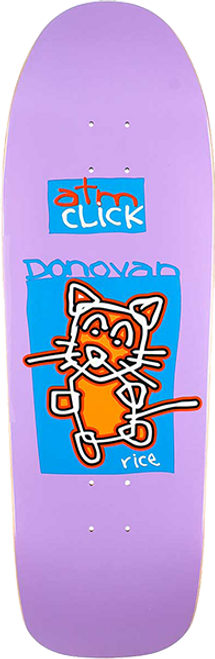 ATM RICE CAT SKATE DECK-10x31.2 ASST.PASTEL