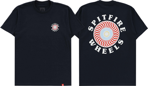 SPITFIRE OG CLASSIC FILL SS TSHIRT MEDIUM NAVY/RED