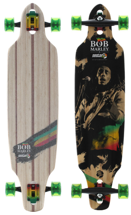Sector 9 Bamboo Jamming Bob Marley Skateboard Complete Black