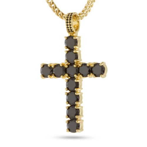 【King Ice】STERLING SILVER KINGSMAN CROSS NECKLACE 1.7\" Sterling Silver Kingsman Cross Necklace | Hip Hop Crosses