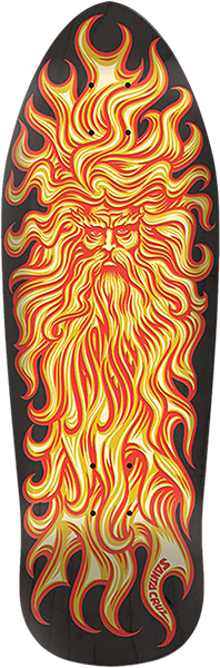 Santa Cruz Jessee Sun God Skateboard Deck-9.9X29.7 Blk/Red/Gold W