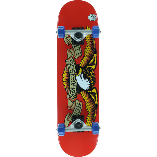Anti Hero Classic Eagle Mini Skateboard Complete Red 7.38