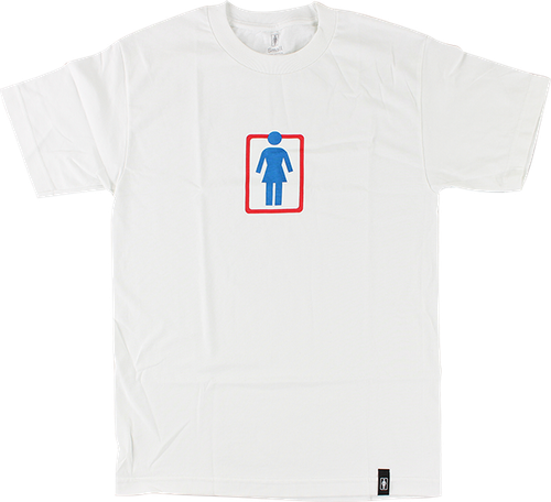 Girl Unboxed Og Ss Tshirt Large White W/Grn/Blu | Boardparadise.com