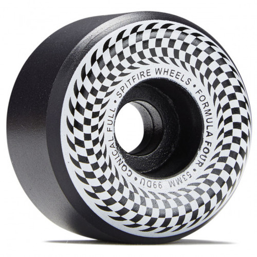 Spitfire F4 Conical Full Wheels Set Checkered Black White 53Mm/99D