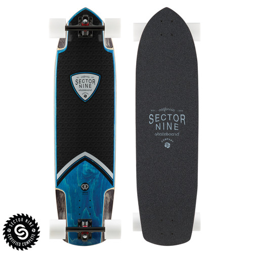 Sector 9 Peak Javelin Skateboard Complete Black 9.7X37