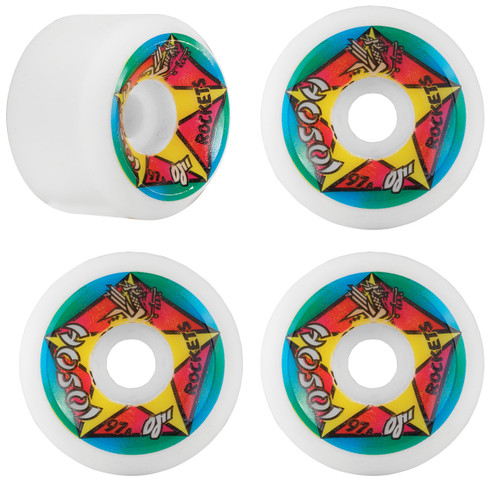 Oj Hosoi Rocket Re-Issue Wheels Set White 61Mm | Boardparadise.com