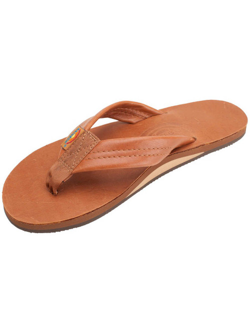 Rainbow Sandals Classic Single Layer Leather Flip Flops Brown Mens Size 9 Rainbow Single Classic Leather Men main image 2