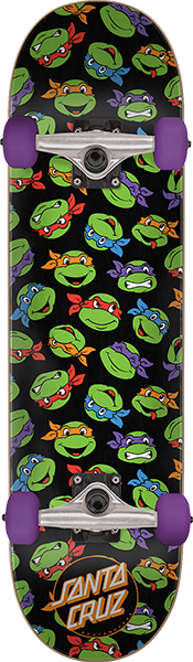Santa Cruz Tmnt Allover Turtle Skateboard Complete-7.25