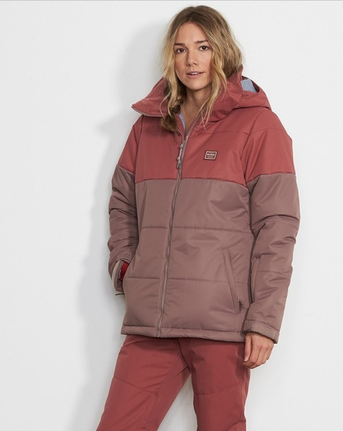 Billabong Down Rider Snow Jacket Womens Vintage Plum