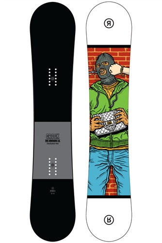 Ride Crook Snowboard Black Grey 155 | Boardparadise.com