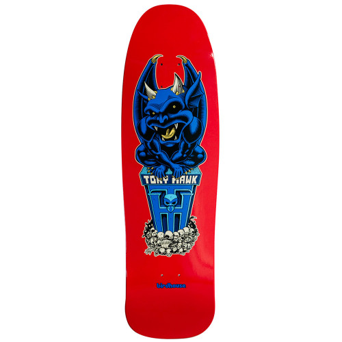 Birdhouse Hawk Gargoyle Skateboard Deck Red 9.37X32.5