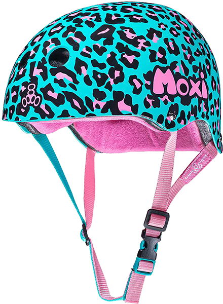 モモジロウ Triple 8 Certified Sweatsaver L/Xlarge Moxi Leopard 2.0 Teal