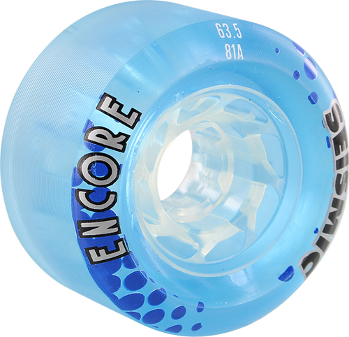 Seismic Encore 63.5Mm 81A Clear Blue Wheels Set | Boardparadise.com