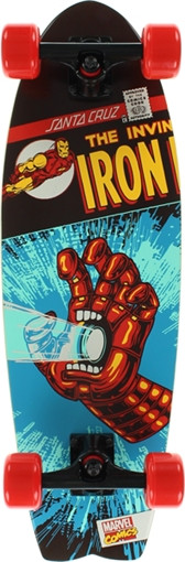 Santa Cruz Marvel Iron Man Hand Cruiser Skateboard Complete 8.8X27