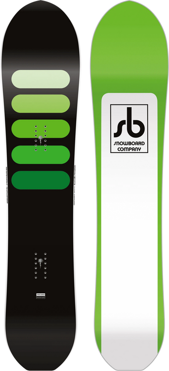 Spring Break Powder Racer Snowboard Black Green 149