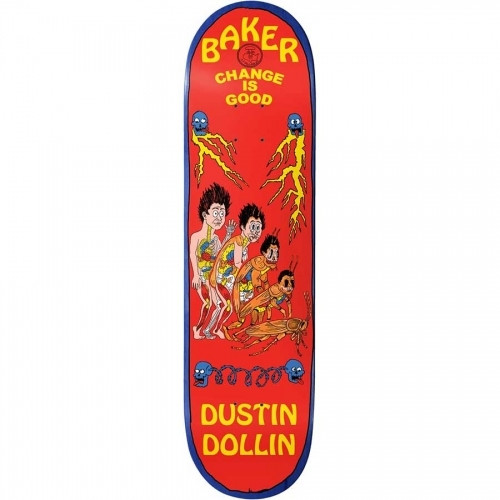Baker Dustin Dollin Change Is Good Skateboard Deck Red 8.0