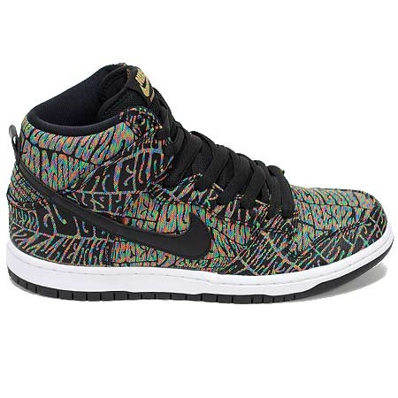 Nike Sb Dunk High Premium Shoes Black Rainbow | Boardparadise.com