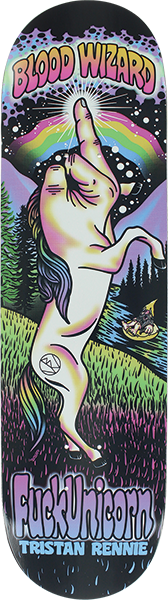 Blood Wizard Rennie Fuck Unicorn Skateboard Deck-8.5