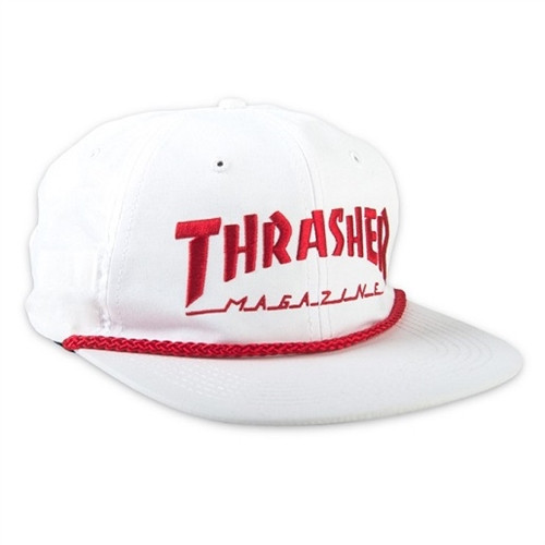 Thrasher Rope Hat White Red Snapback - Main Image