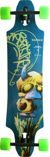 ロンスケ bustin MAESTRO MINI V2 Bustin Maestro V2 Mini Duck Blk Turq Longboard Deck-8.7X34