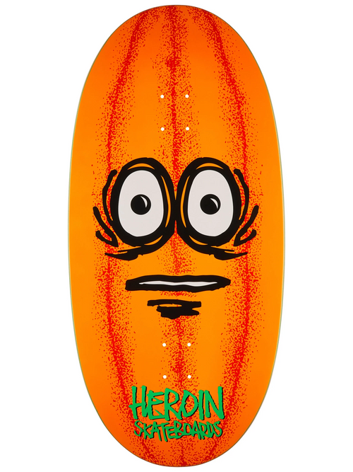 Heroin Eggzilla 3 Pumpkin Skateboard Deck Orange 14Inch
