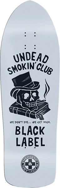 Black Label Undead Smokin Club Riky Skateboard-10.2X31.5 Wht Dip