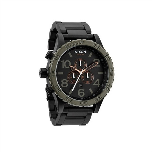 Nixon 51-30 Chrono Matte Black Industrial Green Watch