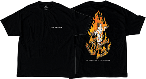 Toy Machine Charred Cross Tshirt Ss Tshirt Small Black