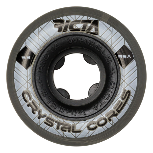 Crystal Rims Ricta Crystal Core Wheels Black Silver 53Mm/95A | Boardparadise.com