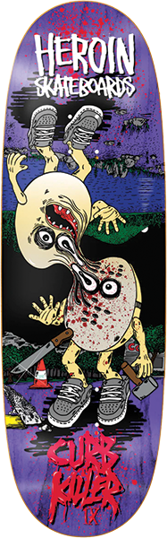 Heroin Curb Killer 9 Merged Skateboard Deck-10X32.6 W/ Grip